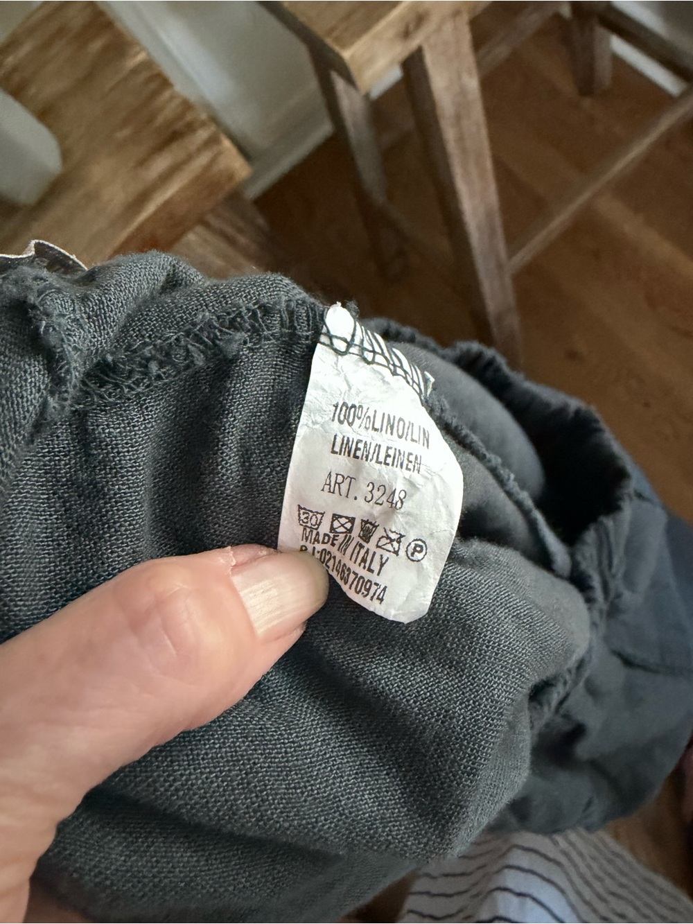 Saga 100% Linen Made in Italy Pants b5 - Picture 8 of 8